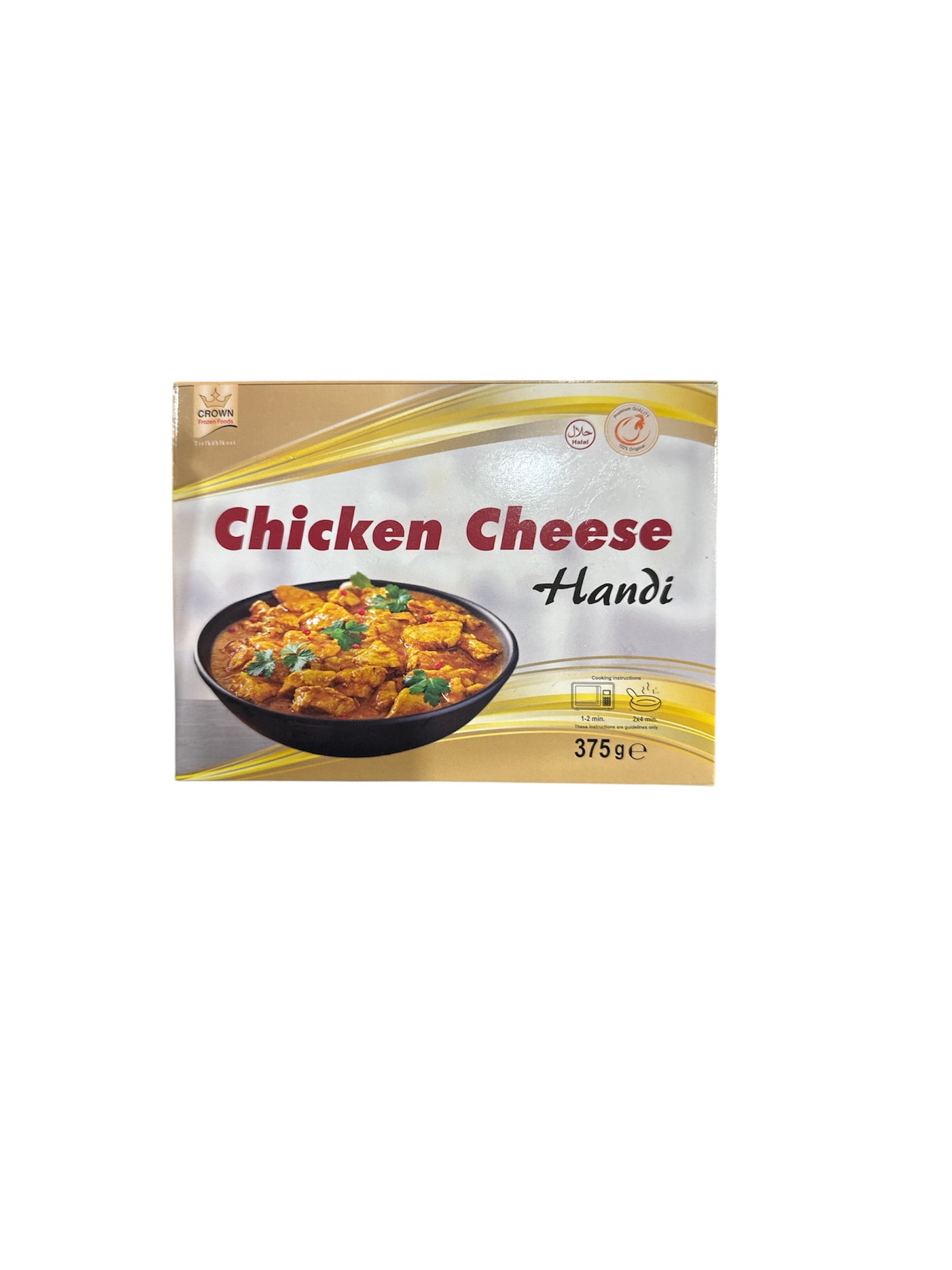 Crown Chicken Cheese Handi Frozen Halal 375g