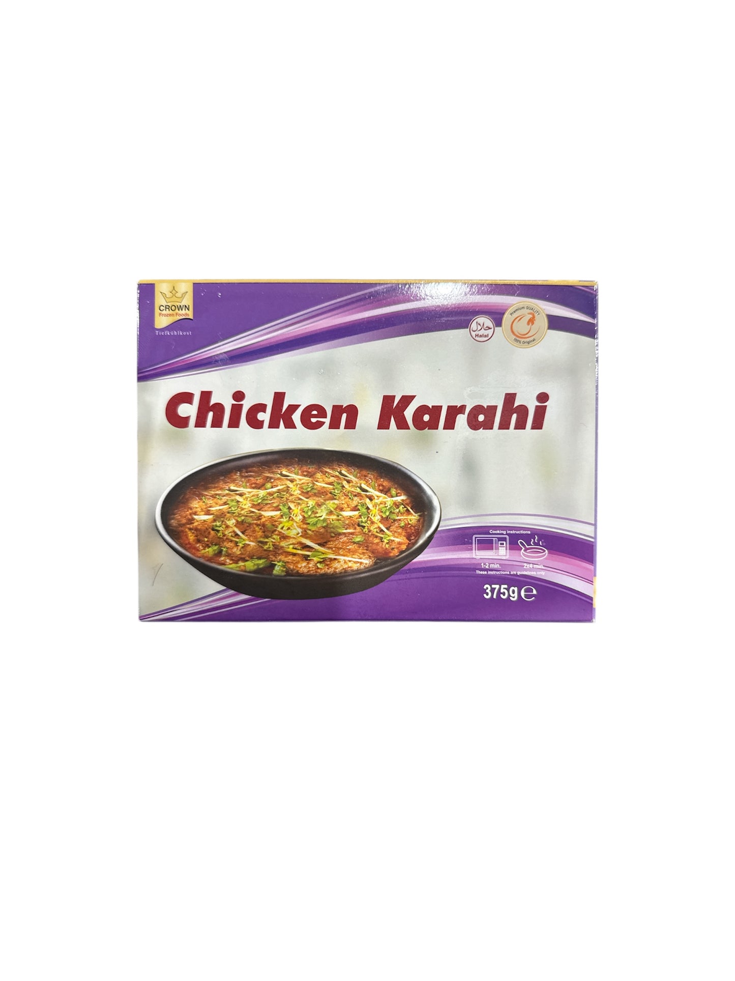 Crown Chicken Karahi Frozen Halal 375 g