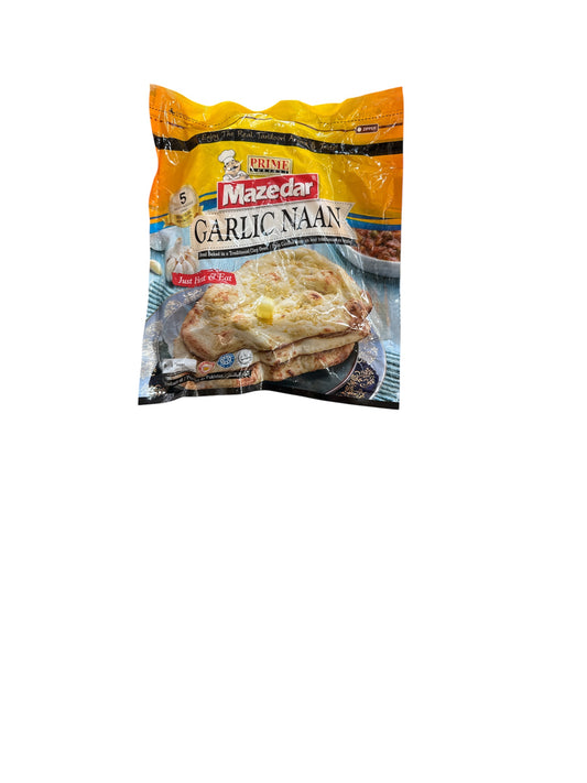 Mazadar Frozen Halal Tandoori Garlic Naan 5pc (425g)