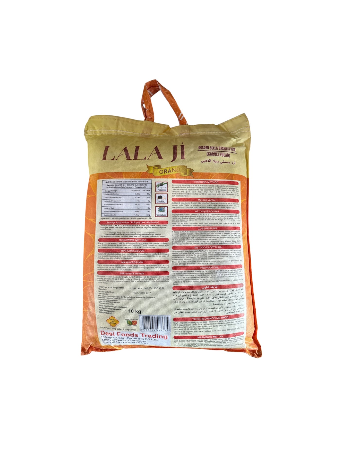 Lala Ji Grand Golden Sella Basmati ( kabuli Pulao) Rice 10 kg