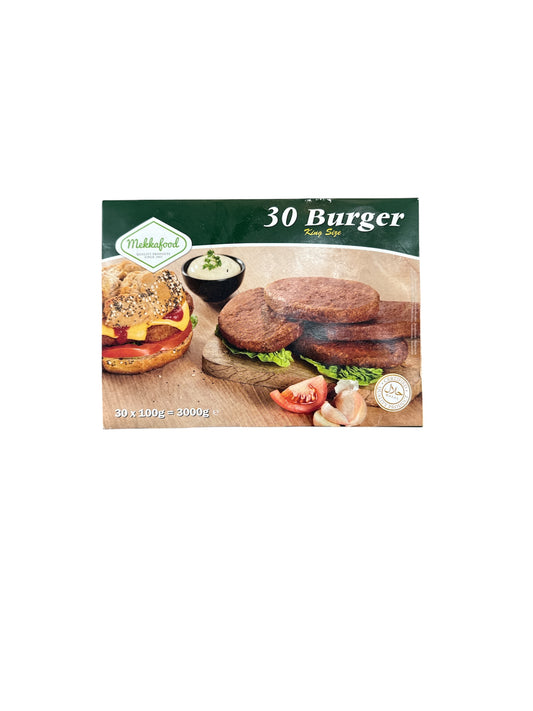 Makkafood 30 Burger Frozen Halal 30x100g