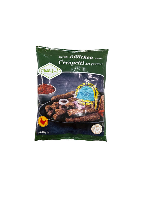 Makkafood Tavuk Rollchen Nach Cevapcici Art Gewurzt Frozen Halal 1 kg