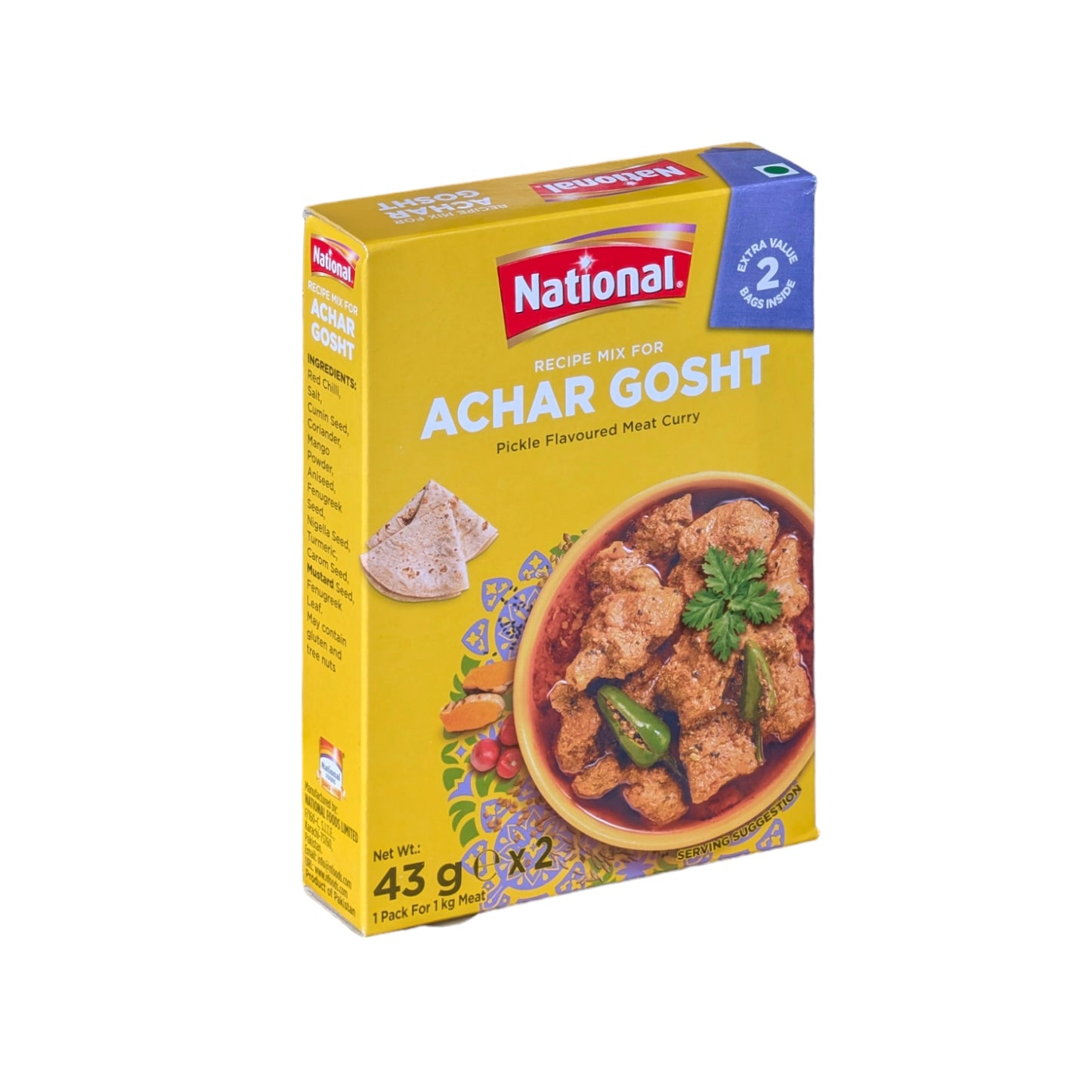 National Achar Gosht 86g 2 Beutel innen