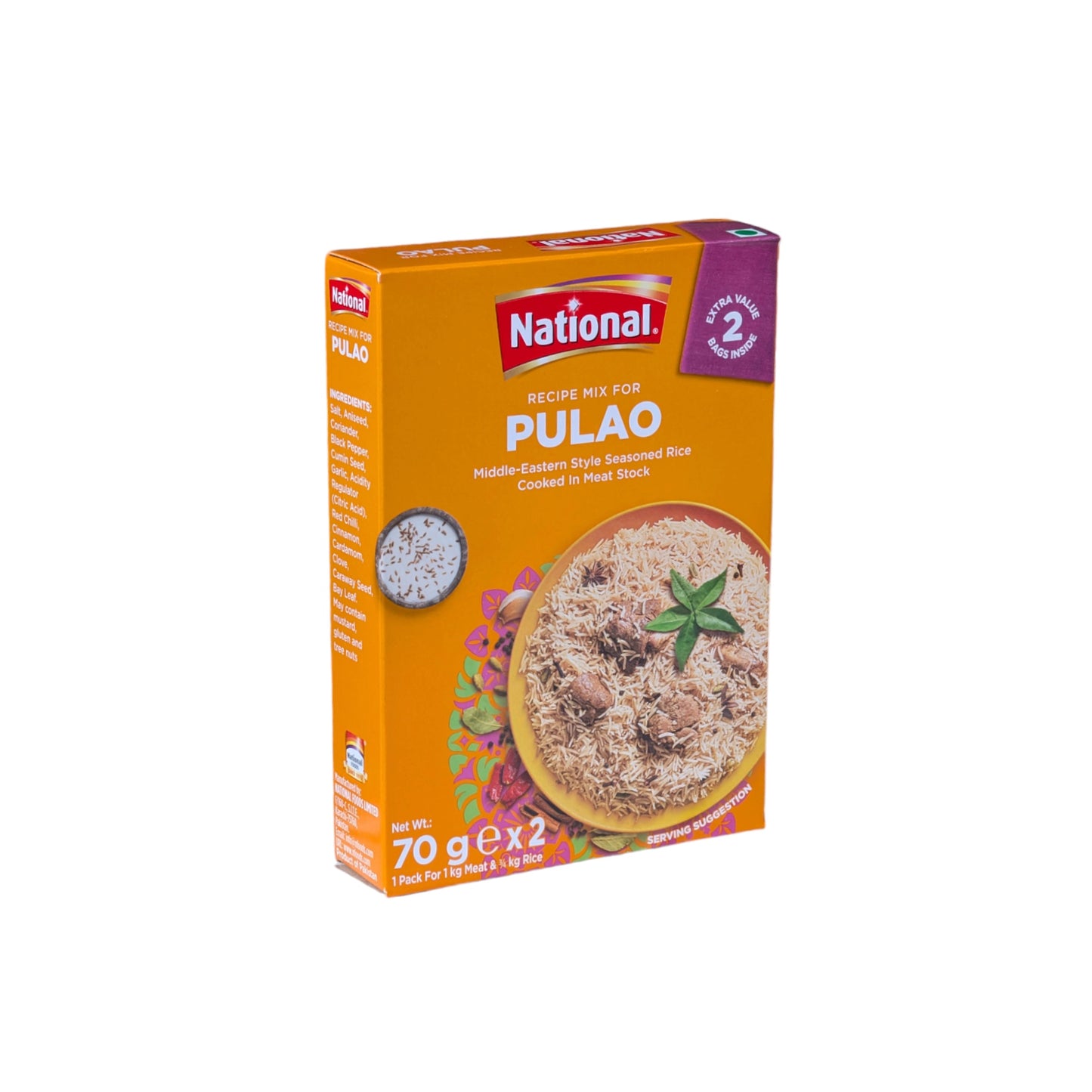 National Pulao Masala 140g 2 Beutel