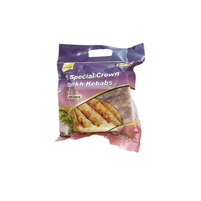 Crown Special Sheekh Kebabs Chicken White Cheese Charcoal 1kg 15pes frozen Halal