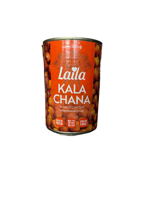 Laila Boiled Brown Chickpeas (Kala Chana) In Can 400g