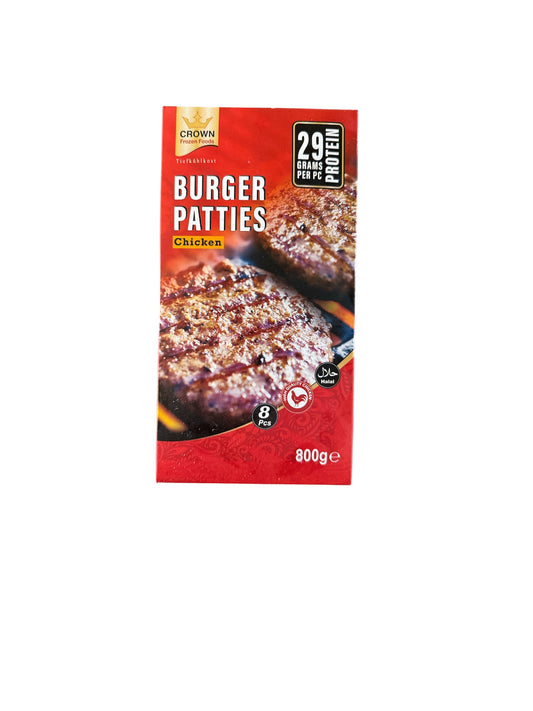 Crown Burger Chicken Patti 8pcs