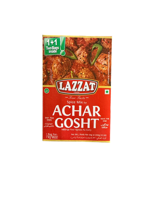 Lazzat Achar Gosht  Masala 2 Bags inside 100g