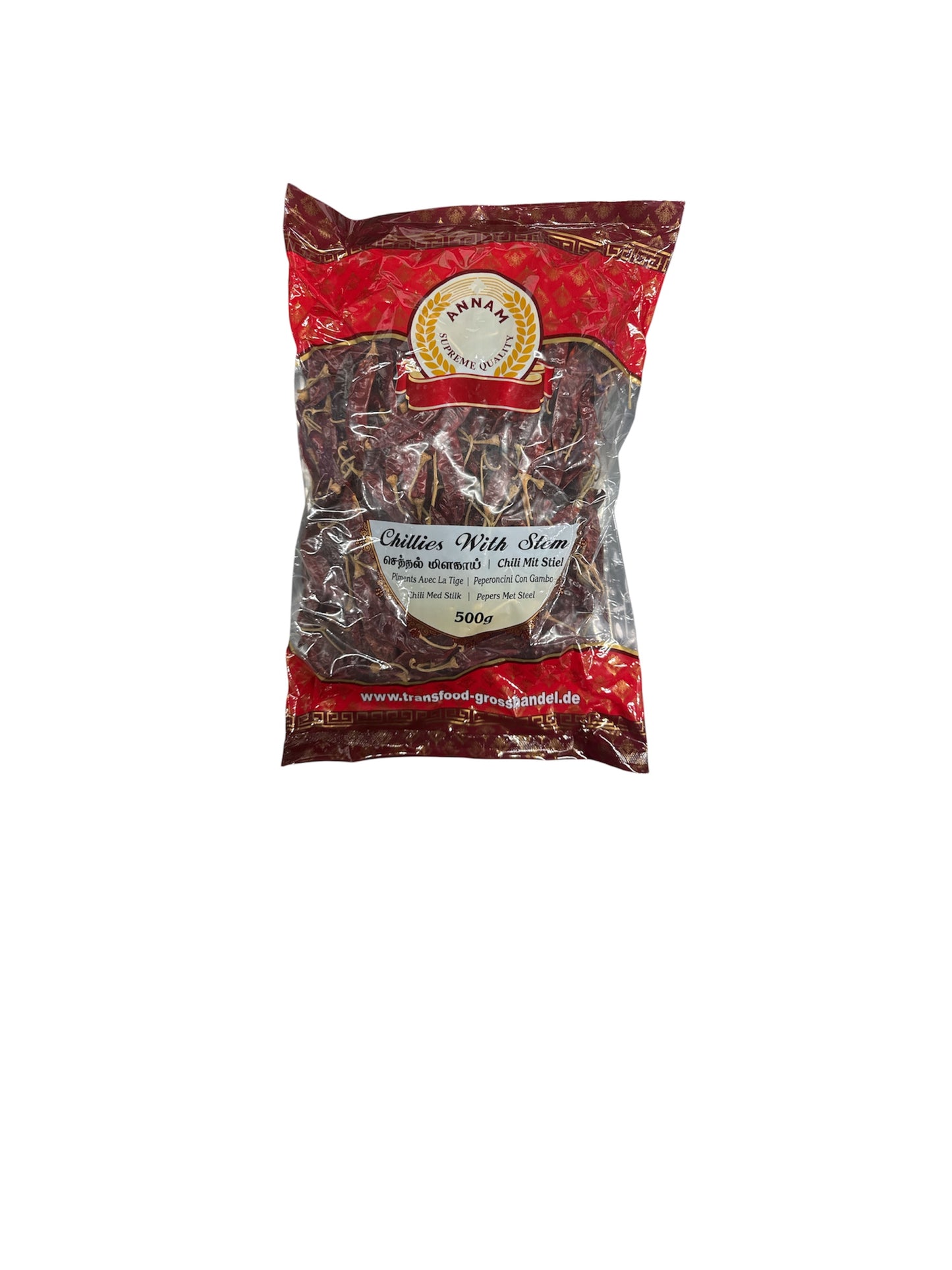 Annam Dry Whole Chilli / Stem 500g