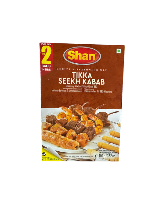 Shan Tikka Seekh Kebab Mix 100g (2 Bags Inside)