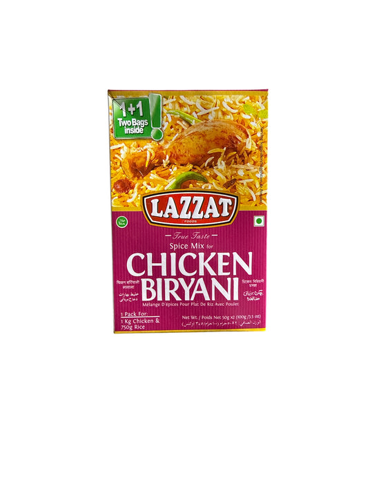 Lazzat Chicken Biryani Masala 2 Bags inside 100g