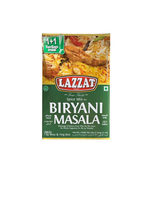 Lazzat Biryani Masala 2 Bags inside 100g
