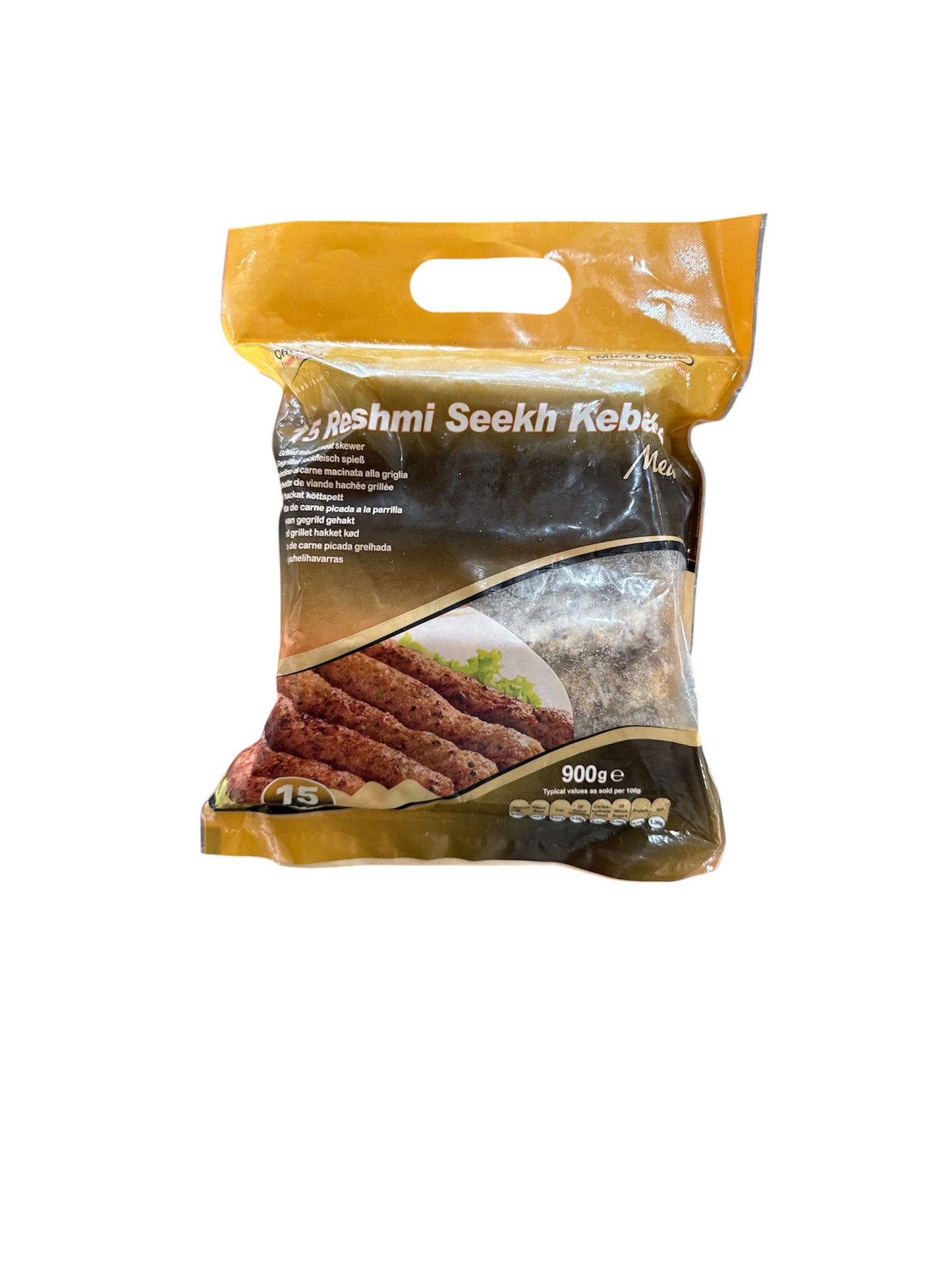 Crown Reshmi Meat Seekh Kebab (15 Pcs)1kg Frozen Halal