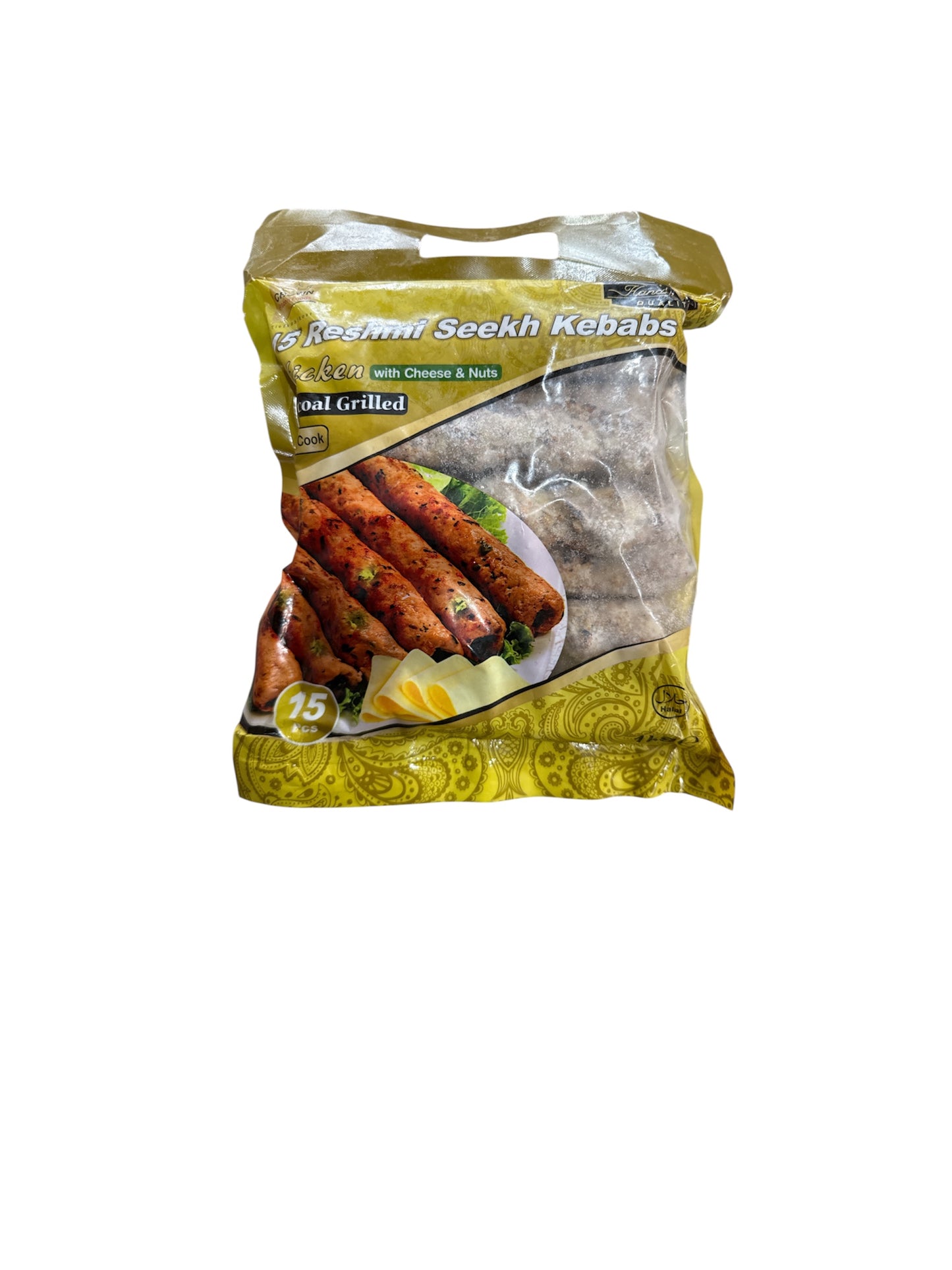 Crown Sheekh Kebabs Reshmi Chicken Weißkäse &amp; Nusskohle 900g (15 Stück gefroren)