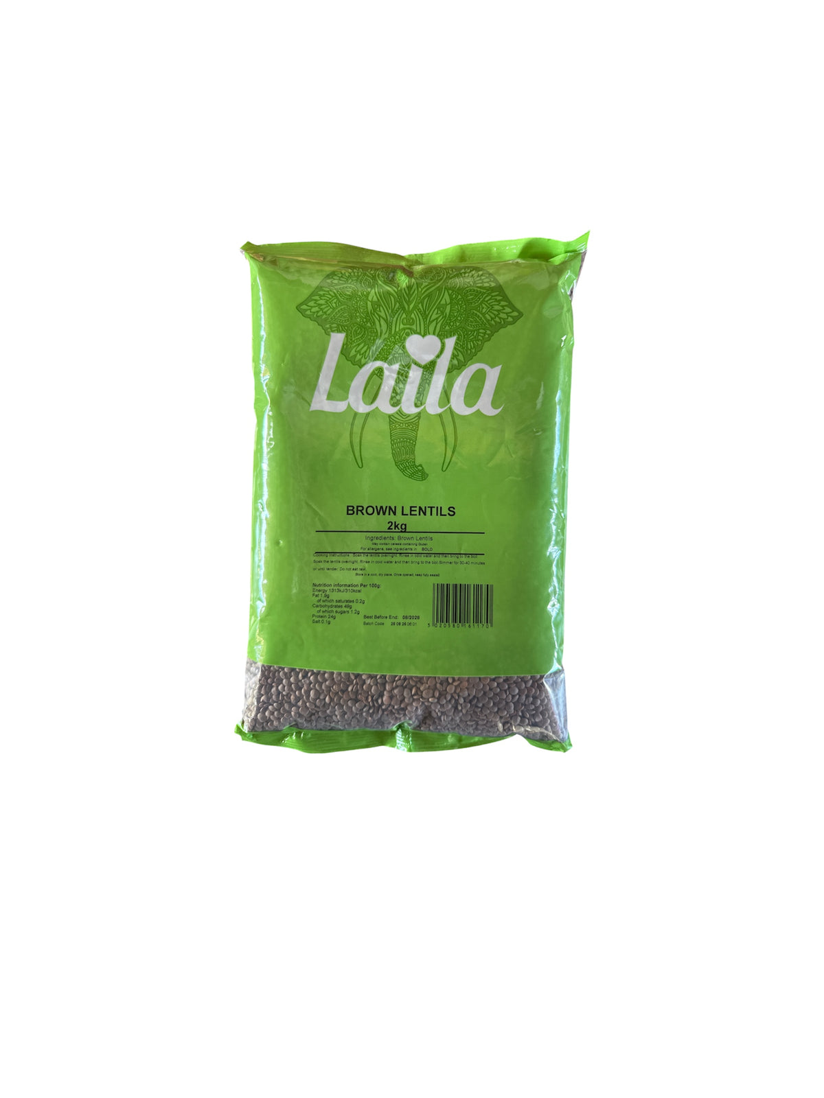 Laila Masoor Whole (Brown Lentils) 2Kg