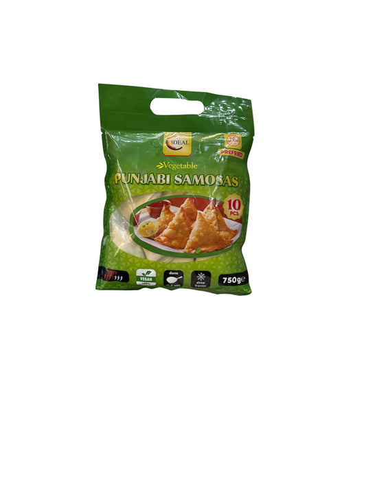 Ideal Samosa Vegetable Punjabi 10pc 750g Frozen Halal