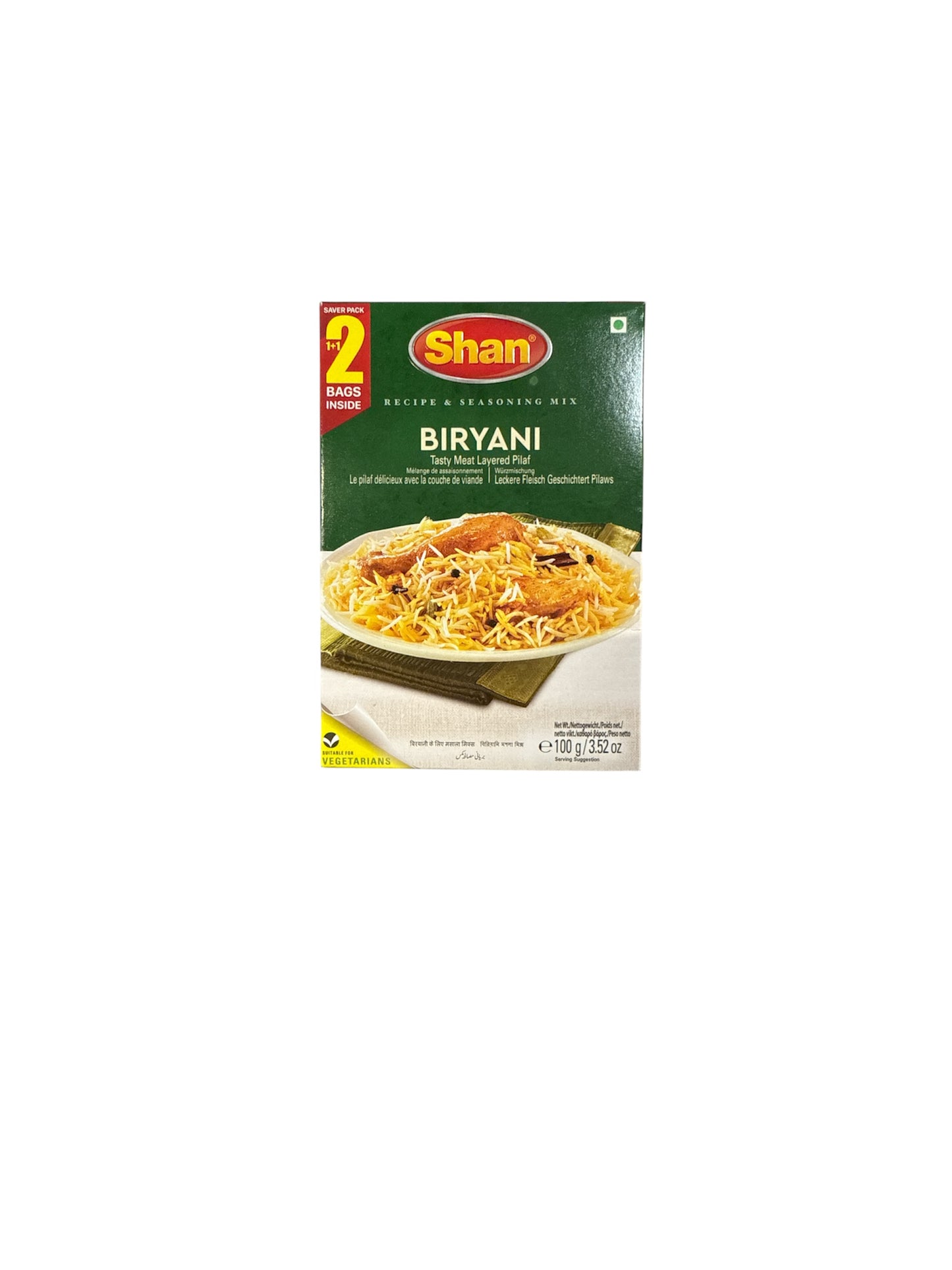 Shan Biryani Masala 2 Bags inside 100g