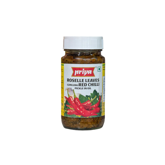 Priya Roselle Blätter (Gongura) Rote Chili-Pickles 300g