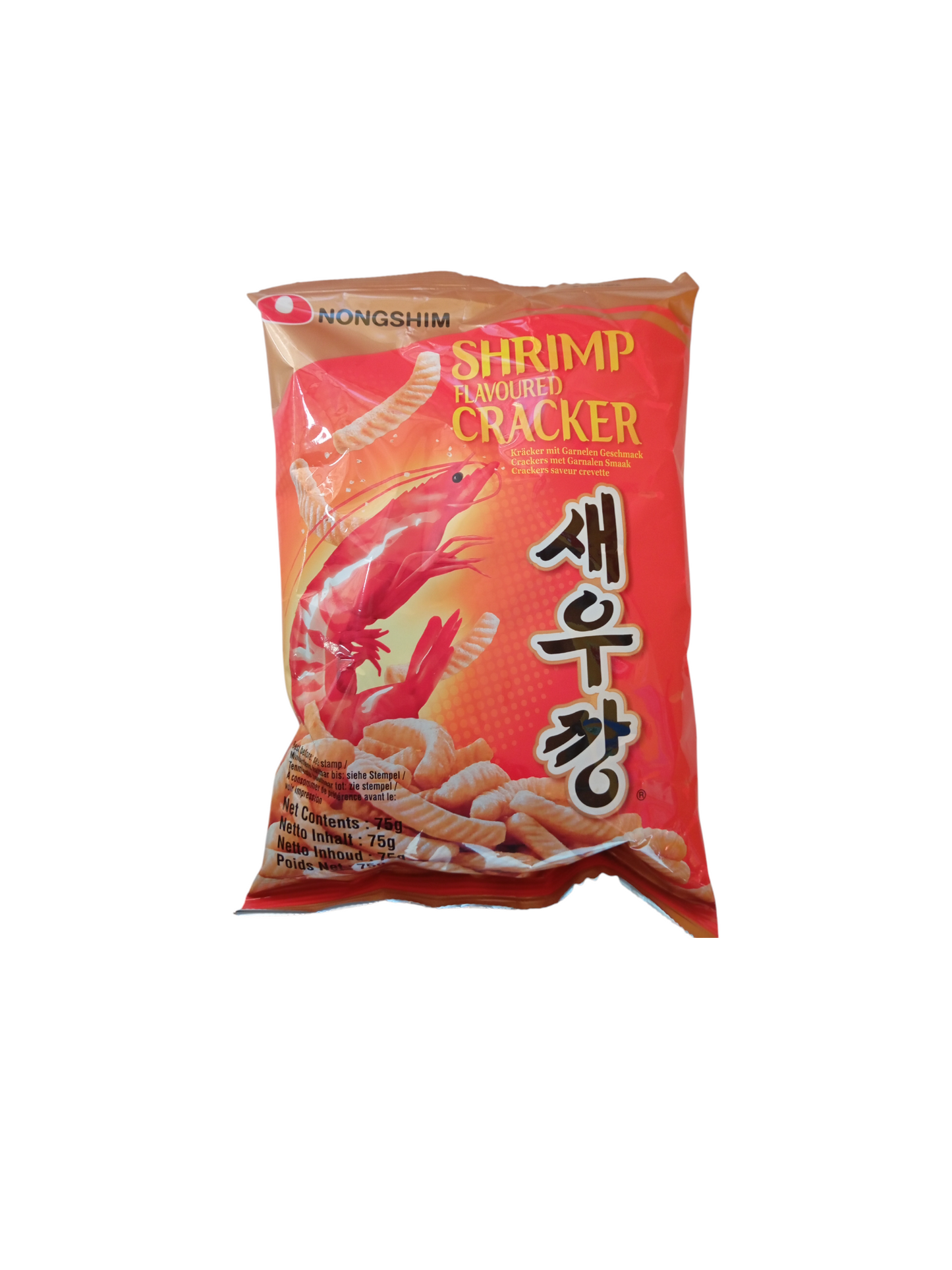 Nongshim  shrimp flavoured cracker 75g