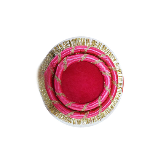 Shadi Mehndi Plate Thaal Pink Set 2 Pieces