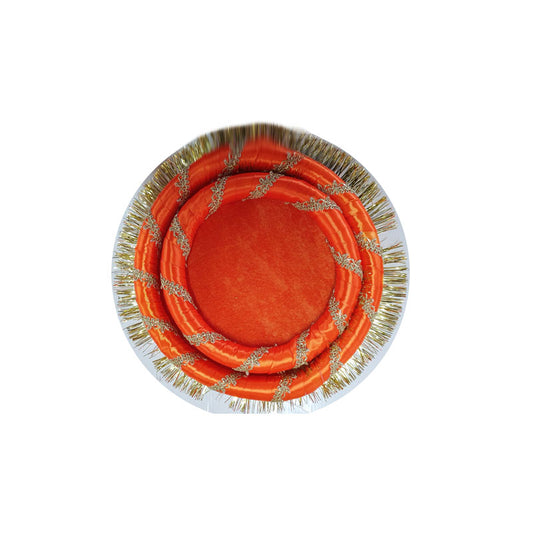 Shadi Mehndi Teller Thaal Orange Set 2 Stück