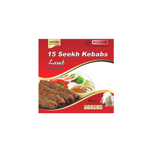 Crown Sheekh Kebabs Lamm Holzkohle 900g (15 Stück gefroren)